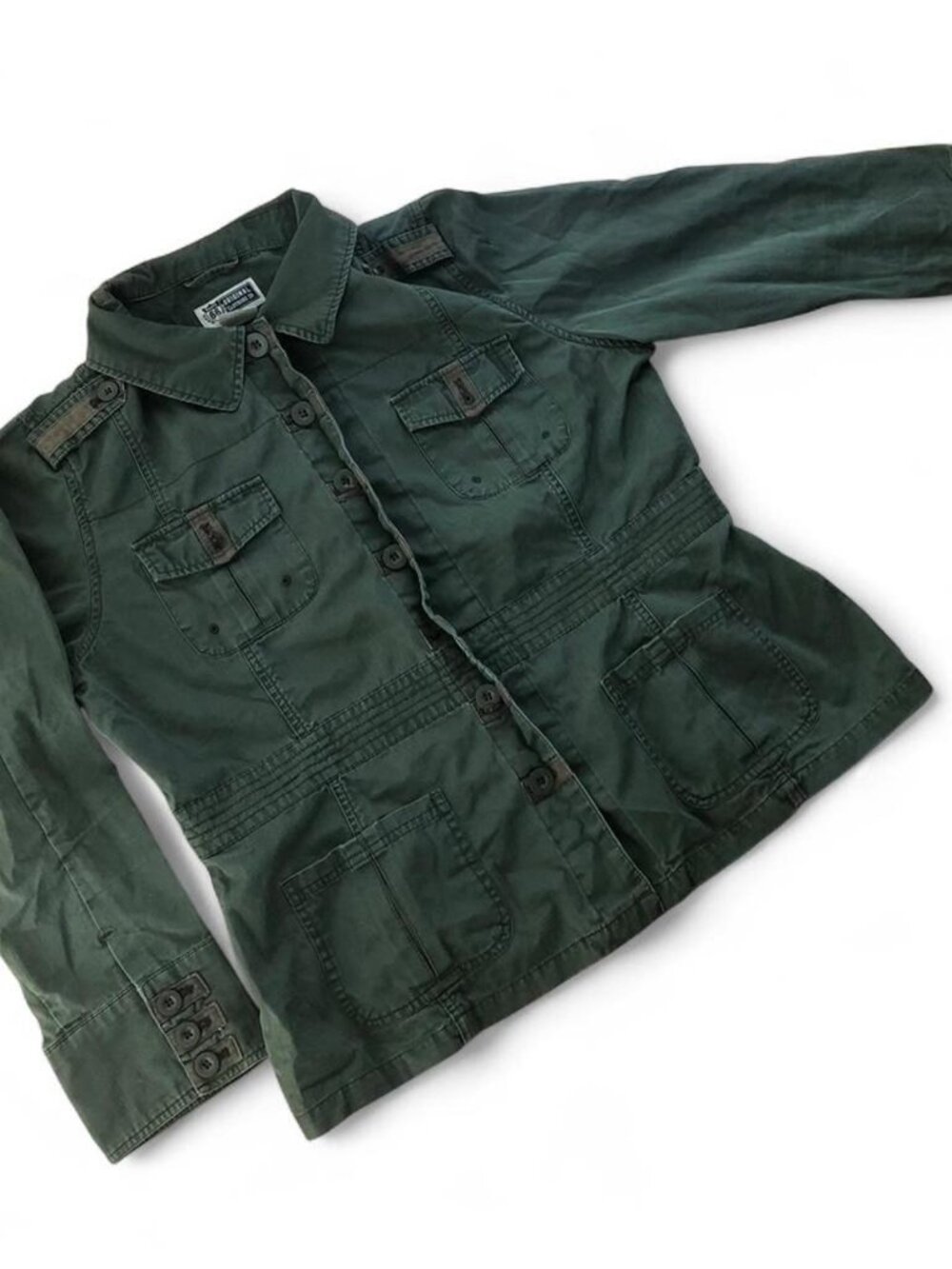 Y2K Route 66 Women’s XL Utility Cotton Military Jacket